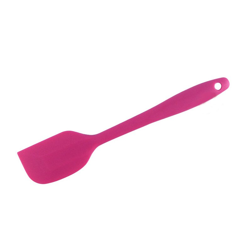 Meerkleurige siliconen spatelset van voedingskwaliteit met antiaanbaklaag voor boterkoeken, koekjesdeegschraper en cakebakspatel van siliconen: Roosrood 2