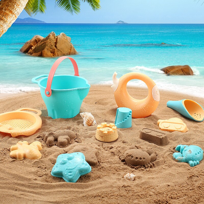 Strand Speelgoed 5-17Pcs Baby Strand Spel Speelgoed Kinderen Zandbak Set Kit Zomer Speelgoed Strand Spelen Zand Water spelen Winkelwagen Voor Kids