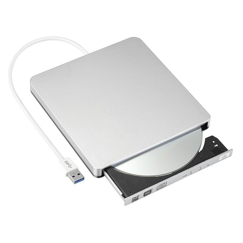 Ekstern slim usb 3.0 dvd-brænder vcd cd rw drev brænder drev superdrive til apple mac macbook pro air imac pc bærbar notebook