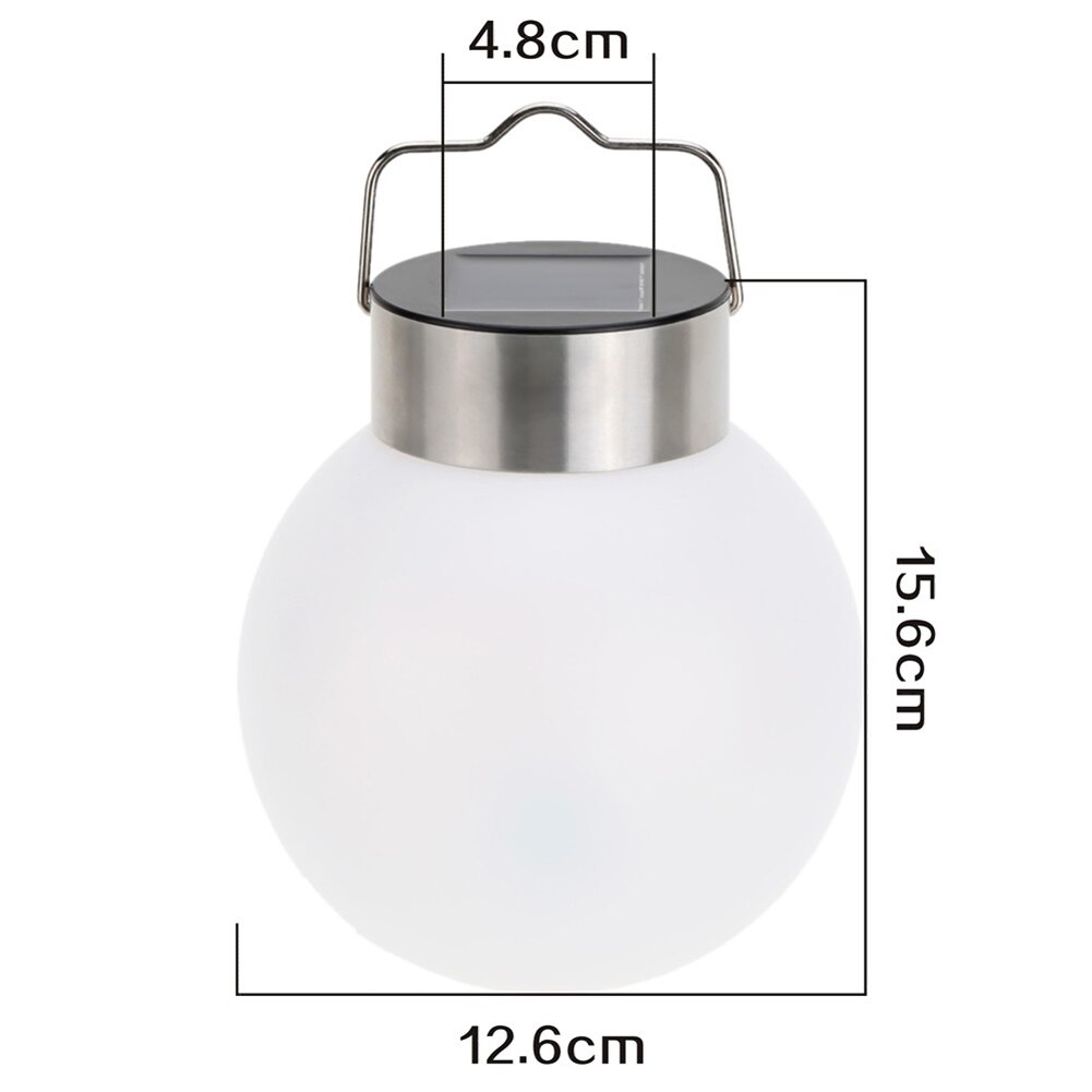 Stainless Steel Ball Solar Power Outdoor Garden Lighting Rechargeable Hanging Lamp Waterproof LED Landscape Night Light Der