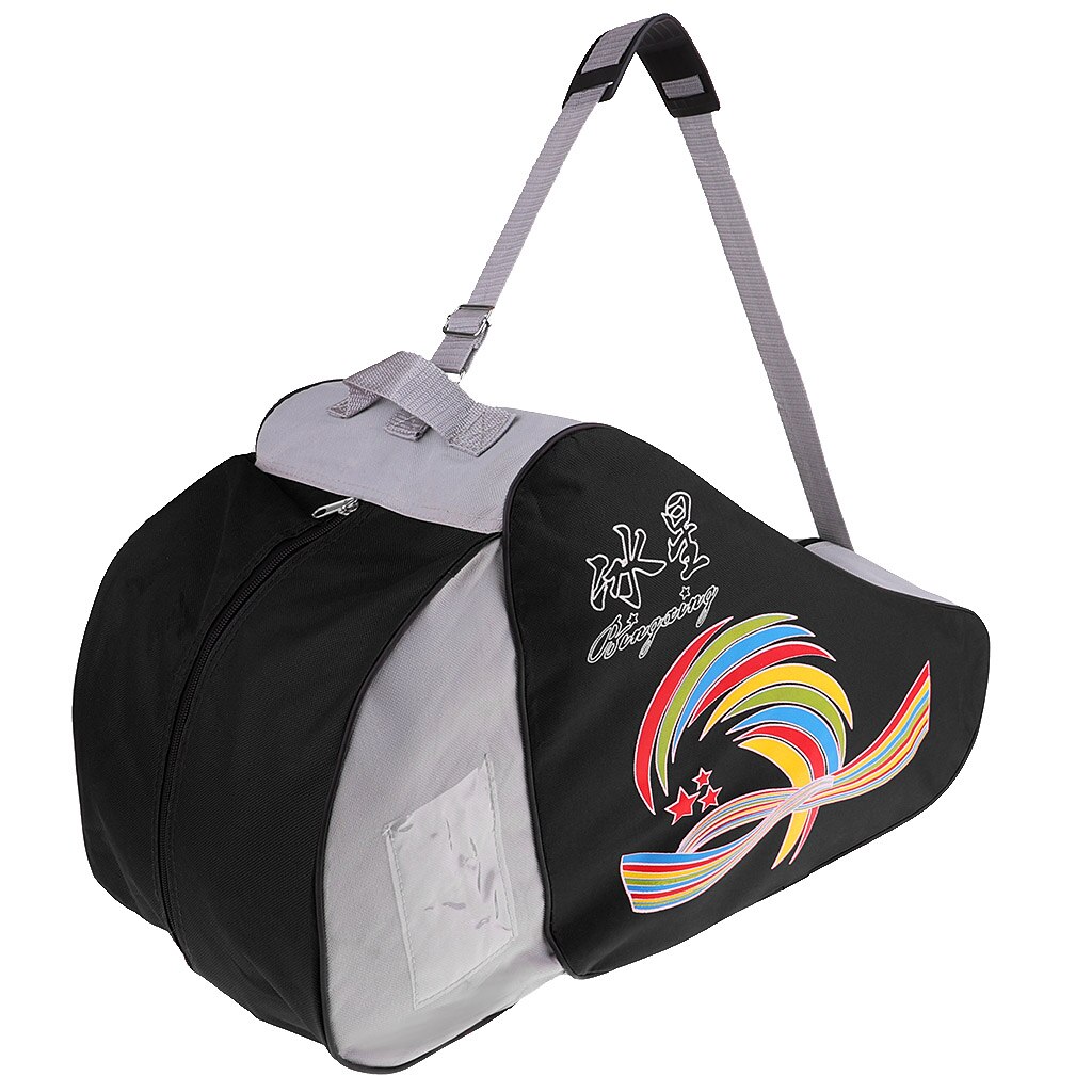Ice Skate Tas Premium Nylon Pouch Case Te Dragen Rolschaatsen Inline Voor Kids & Volwassenen, met Speciale Patroon