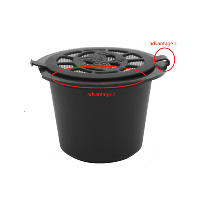 Vokory 3 stk /9 stk kaffe kapsel skal genanvendeligt refill filter plast til nespresso maskine kapsel filtre køkken tilbehør