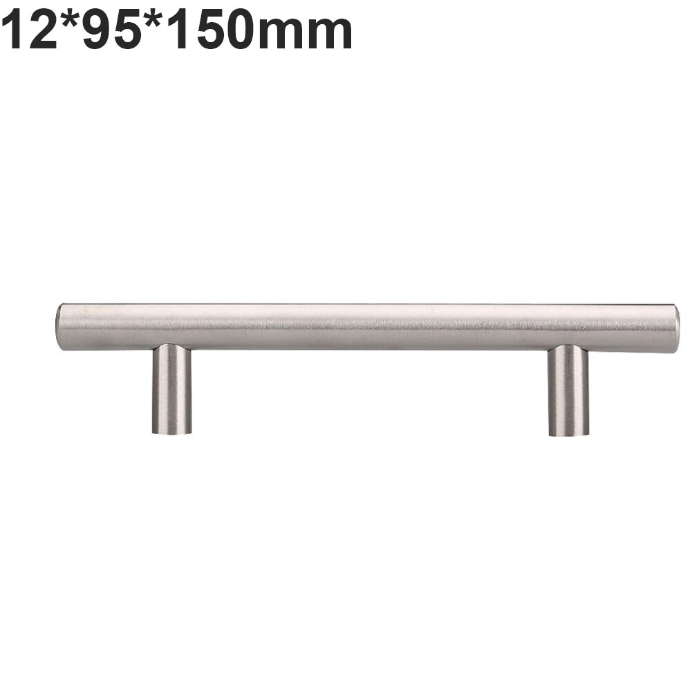 12mm Stainless Steel Kitchen Door T Bar Handle Pull Knob Cabinet Drawer Open Sliding Door Handles for Interior Doors Window: 12x95x150mm