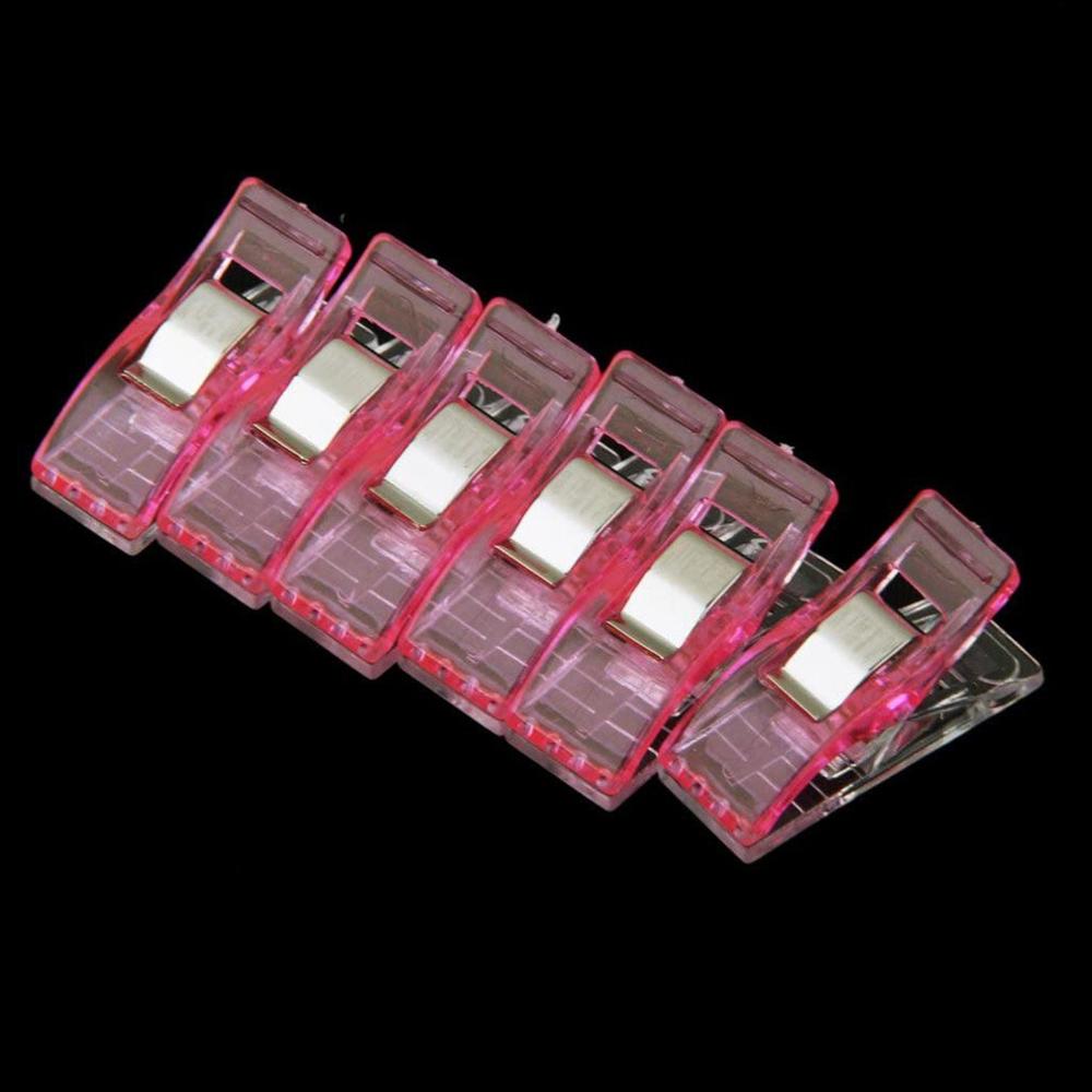 50Pcs Huishoudelijke Handgemaakte Ambachten Clip Patchwork Naaien Clips Roze Clover Wonder Plastic Clip