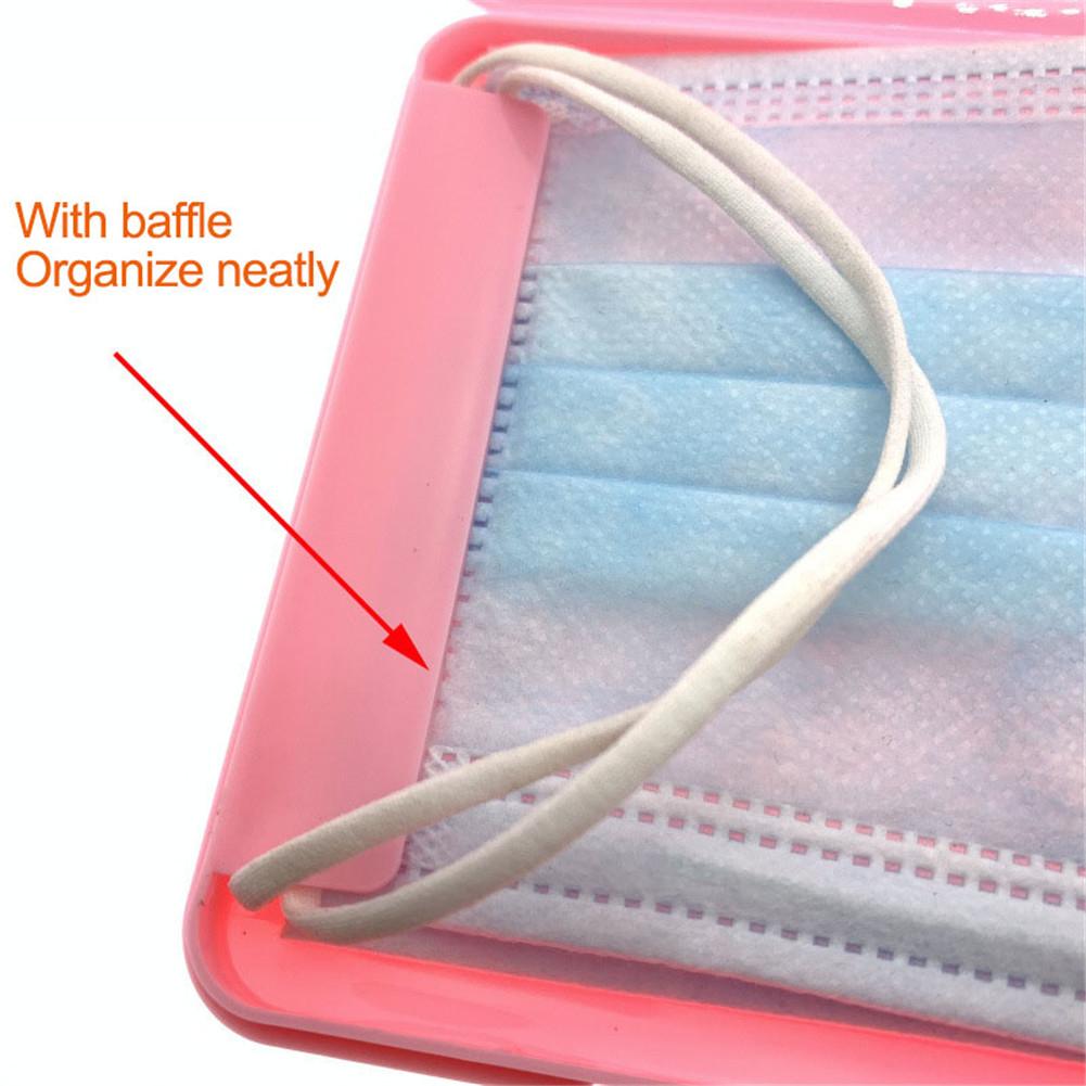 Mask Storage Box Portable Dustproof Disposable Face Mask Holder Organizer Sealed Dust Mask Box For Holding 3 Masks