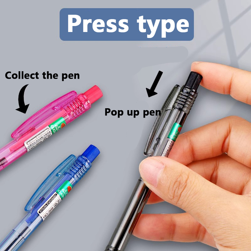 10/50 pçs preto vermelho azul caneta esferográfica 0.7mm caneta esferográfica estudante assinatura caneta escrita papelaria escola acessórios de escritório