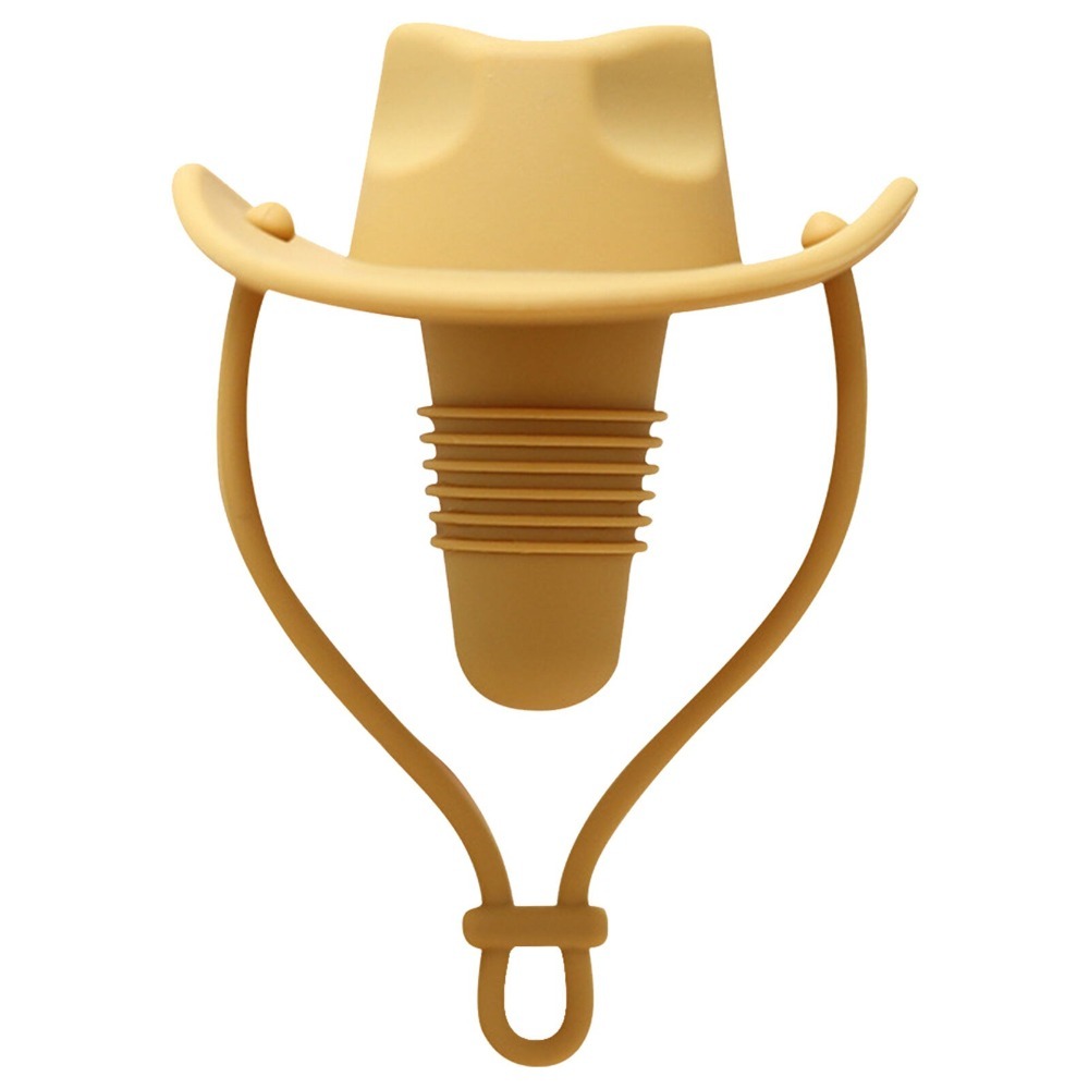 Cowboy Hat Shape Wine Bottle Stopper Reusable Leak Proof Silicone Champagne Bottle Stopper Wine Bottle Cap for Bar: SKY BLUE