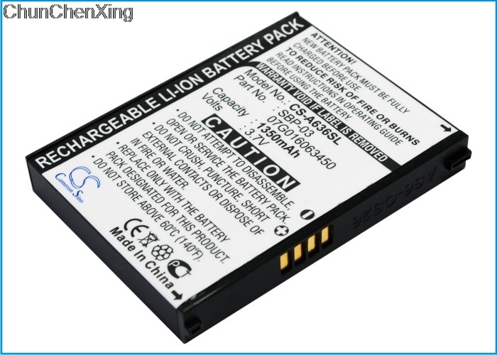 Cameron sino 1350 mah batteri sbp -03 för asus mypal  a630, a632, a632n, a635, a636, a636n, a639