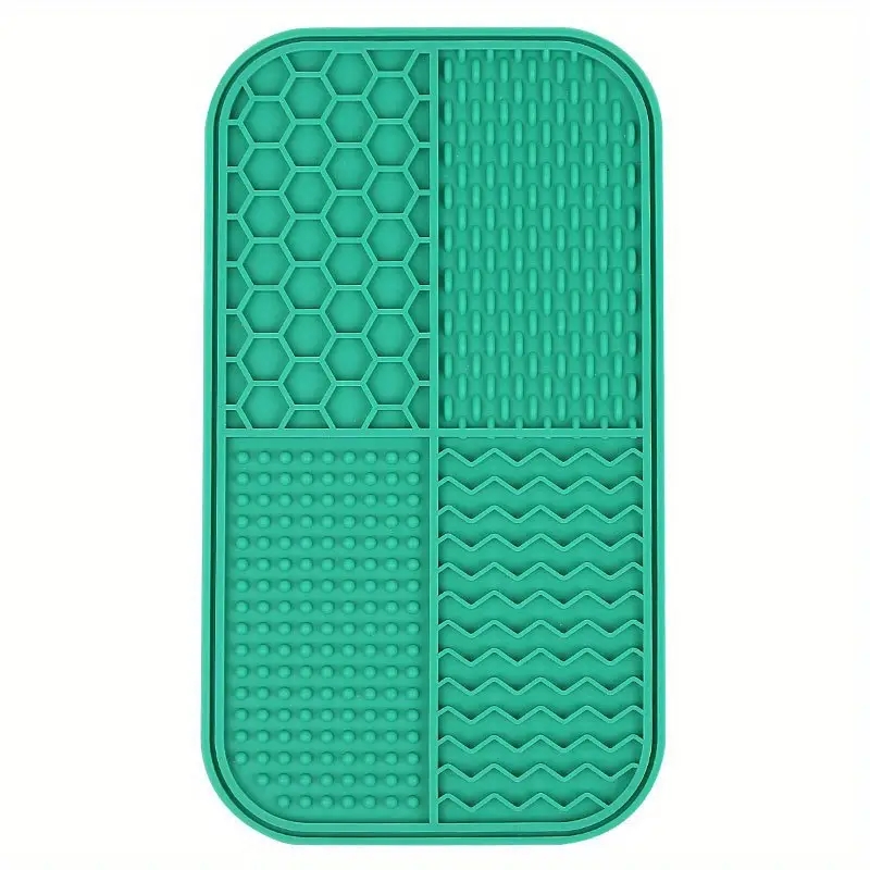 Suministros para mascotas Almohadilla para lamer comida lenta de silicona Alivio de la ansiedad Estera para lamer para perros y gatos - Reduce el aburrimiento y promover la calma: Verde