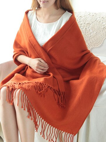 RUNMEIFA Luxury Brand Wool Winter Warm Women Scarf Plaid Thick Blanket Shawls and Wraps Scarves for Women