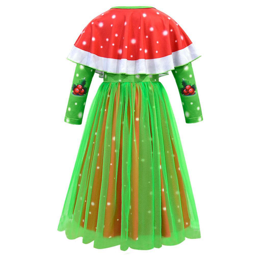 TiaoBug Kerstkostuum voor meisjes, pailletten, full-body pak, mouwloos