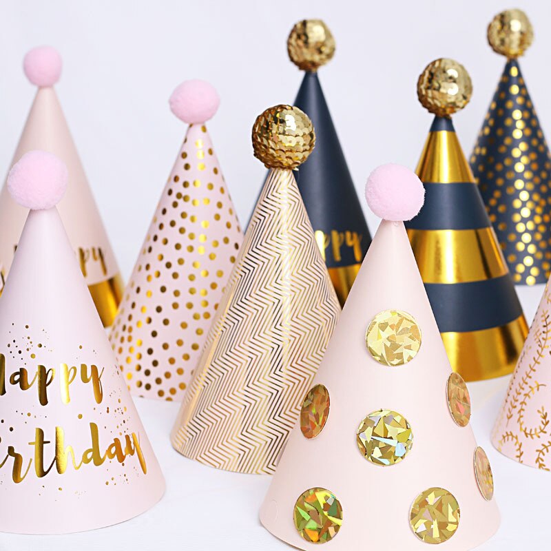 Kinderen Verjaardag Hoed Gelukkige Verjaardag Papier Hoeden Cap Prins Prinses Kroon Partij Decoratie Voor Jongen Meisje Verjaardagsfeestje Decoraties
