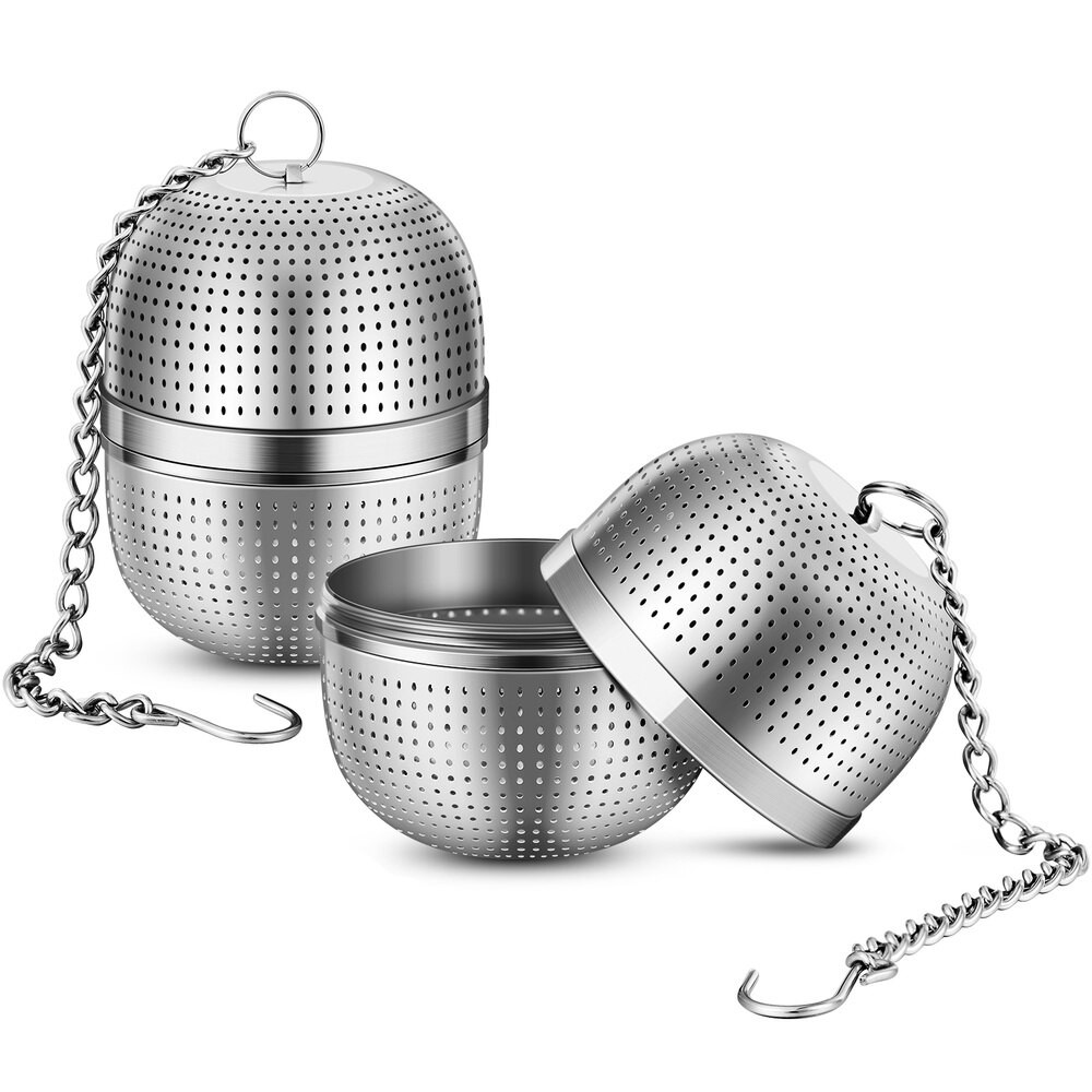 HOMEMAXS 2pcs Tea Infuser 304 Stainless Steel Mesh Tea Infuser Loose Leaf Tea Strainer Premium Tea Filter Tea Interval Diff