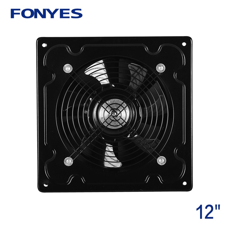12 inch metal exhaust fan high speed air ventilation window fan for kitchen axial industrial ventilator wall fan extractor 220V
