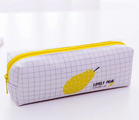 Schattige fruitserie etui student schoolbenodigdheden schrijfwaren tas cartoon pennenzak jongens en meisjes schattige pennendoos: Peren-a
