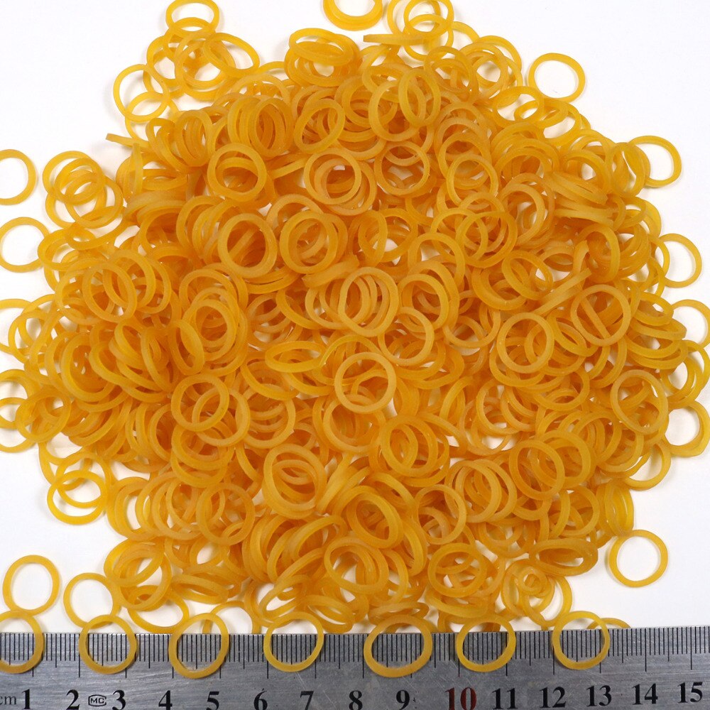Lazos para el pelo de perro y gato, gomas elásticas amarillas para perros, accesorios para perros, suministros para mascotas, 200 Uds.