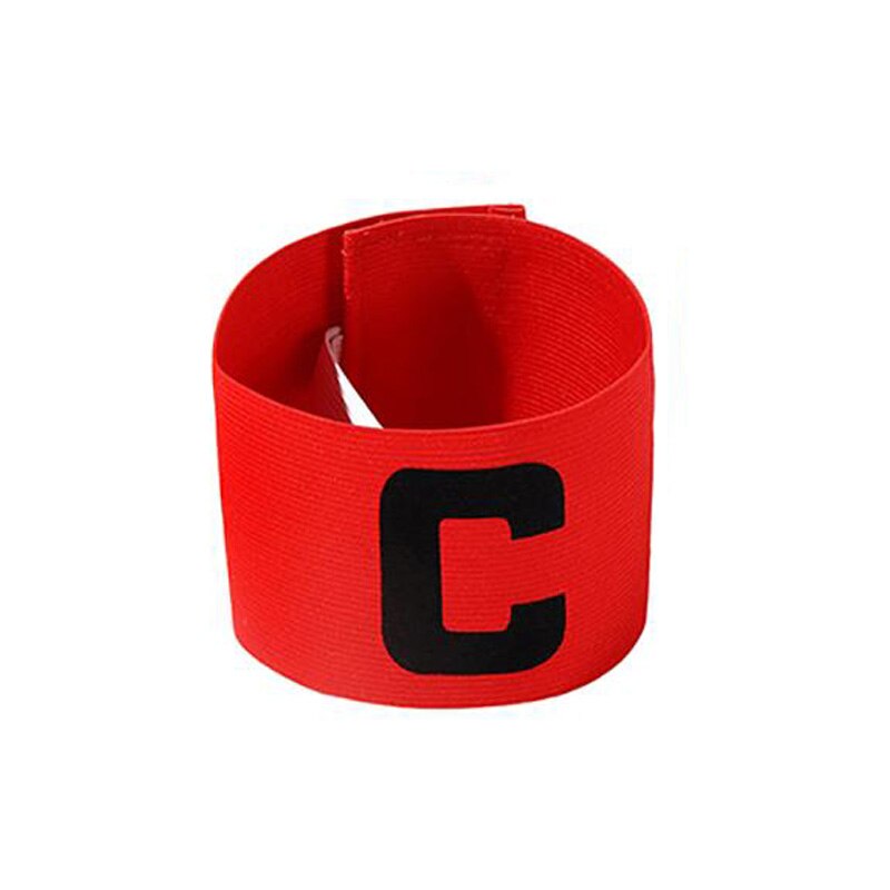 1 stück fußball-kapitäns-armbinde mit c-schriftzug, teamleiter-armbinde, flexibles nylon, unisex: Rot