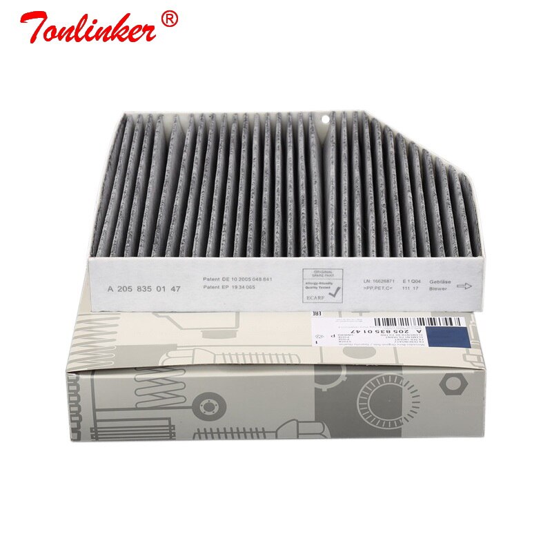 Cabin Filter 2 Pcs For Mercedes Benz C-CLASS W205 A205 C205 S205 Model Built in External Air Conditioning Filter Set