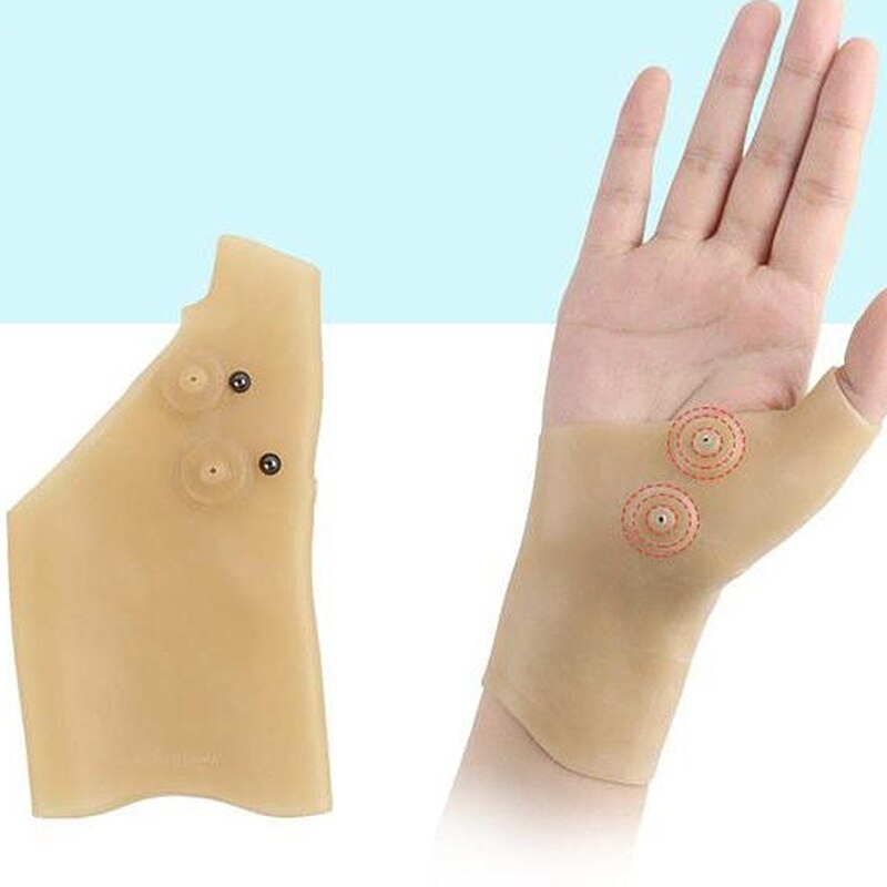 1 Stuks Magnetische Silicone Pols Duim Druk Corrector Hand Handschoen Artritis Polsband