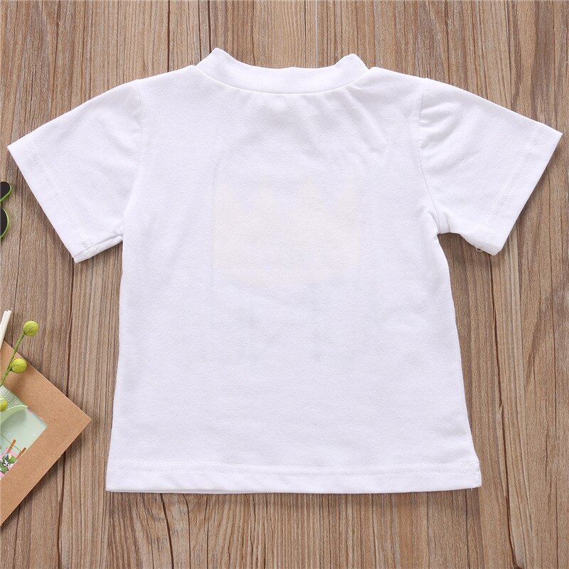 Kurzarm Baby Kinder Sommer T-shirt 1ST Birthday Krone Druck nette Tops T Für Jungen Mädchen Kleinkind Baby T-shirt Tops