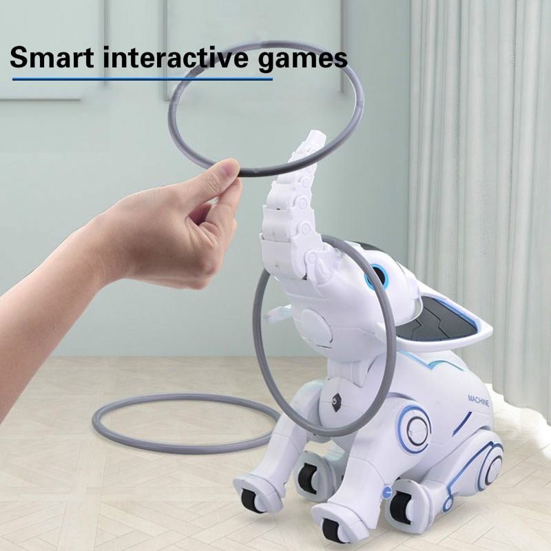 Nyeste rc kæledyr smart robot programmering smart elefant robot legetøj kan synge dansende rc dyrelegetøj