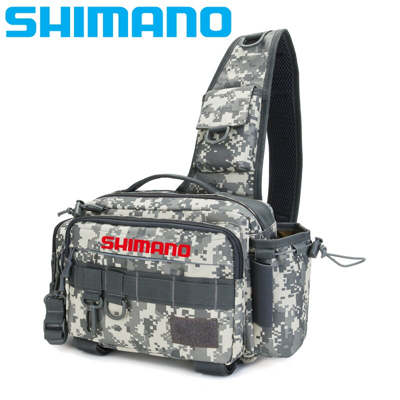 Shimano wielofunkcyjny torby na sprzęt wędkarski torba Crossbody na jedno ramię saszetka biodrowa przynęty na ryby pożytek bieg robić przechowywania torba wędkarska: 805