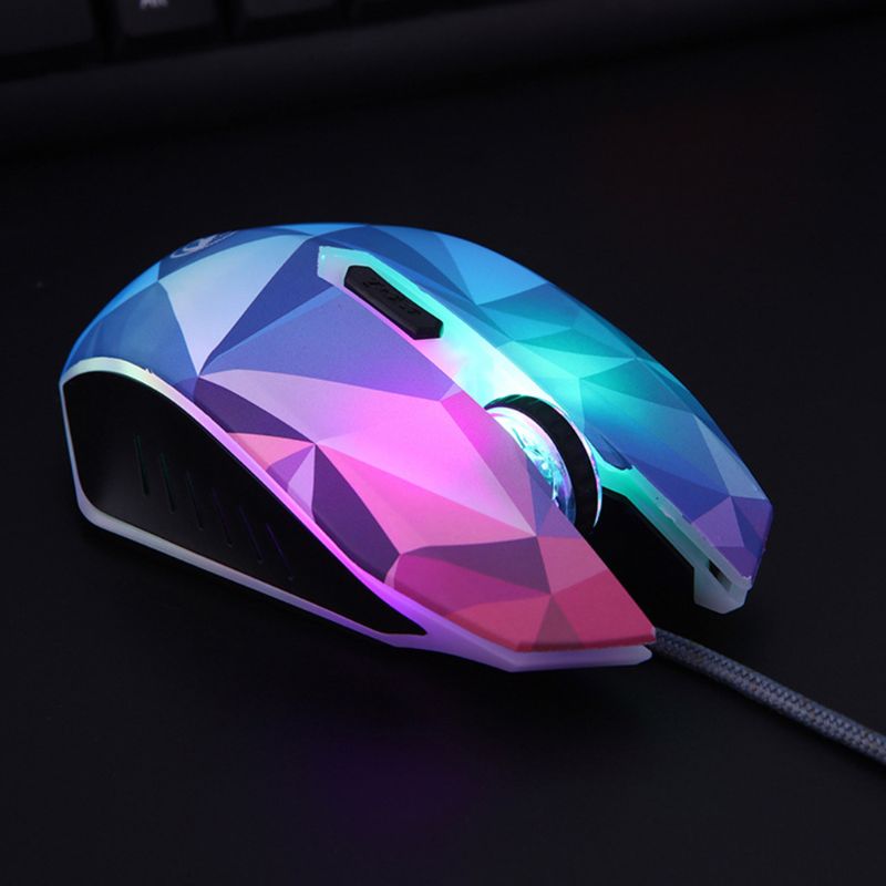 Diamond Edition Gaming Mouse Wired Mouse Gamer Optical Backlight Mouse for Computer Laptop