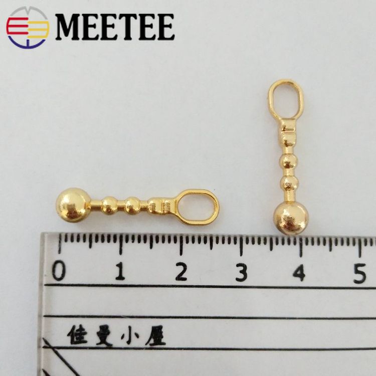 Meetee-sac à tirette métallique 3 #25mm | 30 pièces, avec tirette, pendentif en Bronze, bricolage, réparation de veste, fermeture éclair, accessoire matériel pendentif ZT017