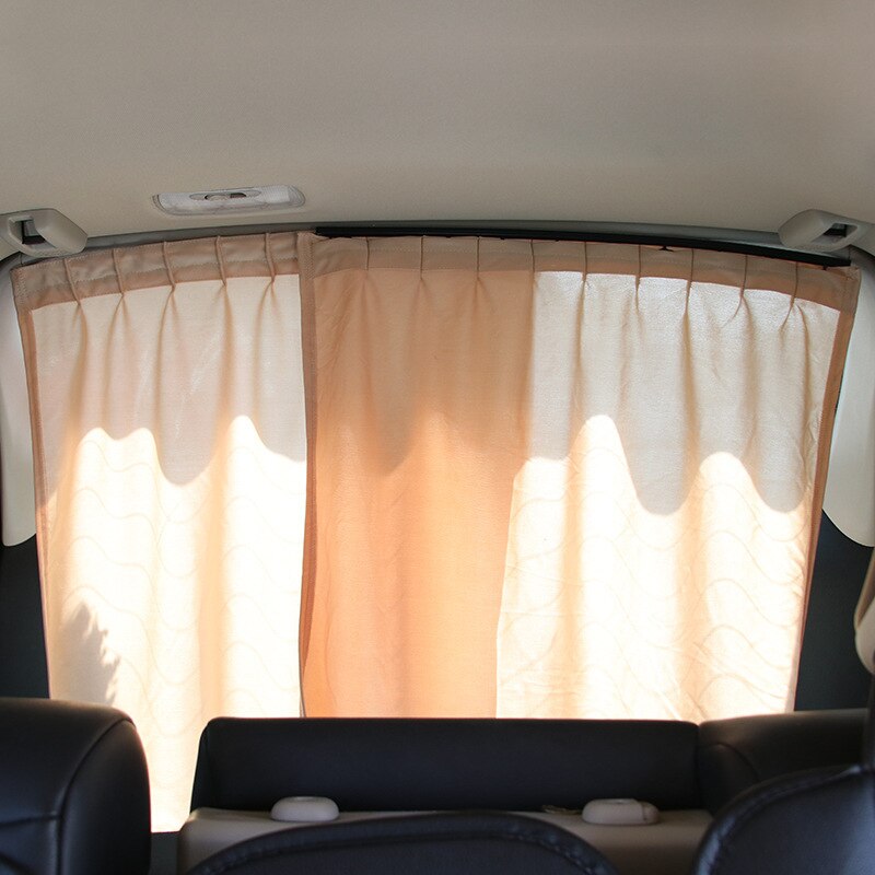 General Rear Window Sunshade Rail Car Sun Block Car Rear Block: Beige