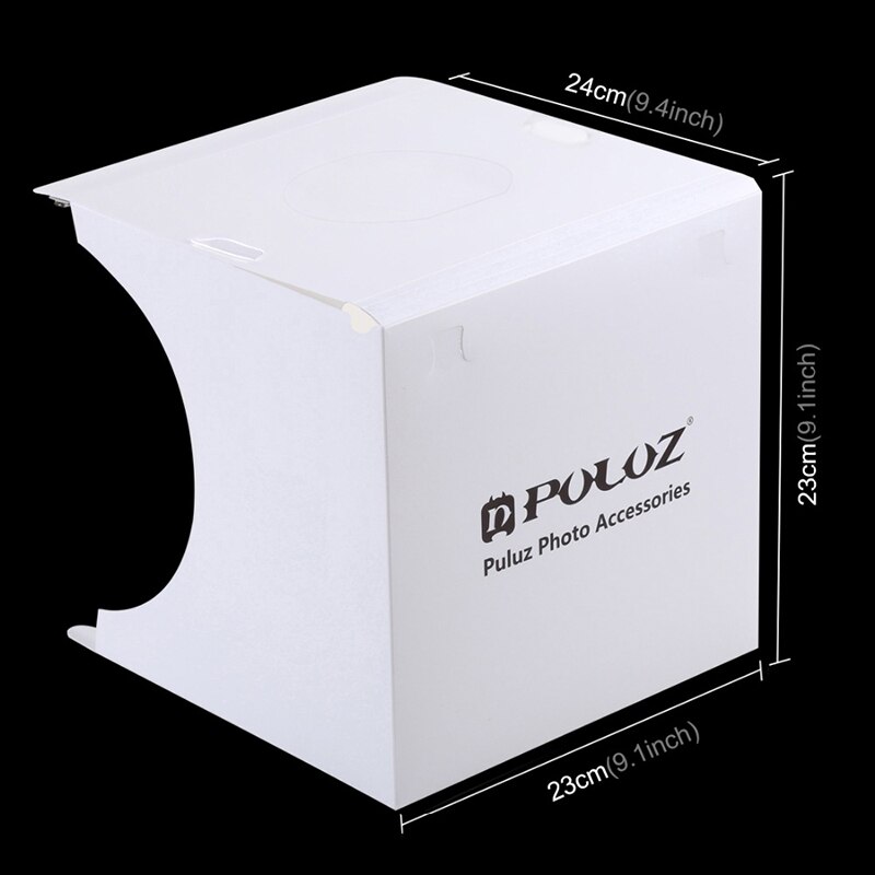 20*20cm Mini Folding Studio Diffuse Soft Box Lightbox With LED Light Black White Photography Background Photo Studio Box