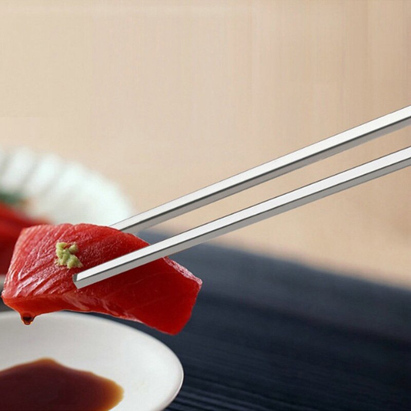 Jankng spisepinde i koreansk stil 18/10 pinde i rustfrit stål japan sushi fladhakket køkkentøjssæt