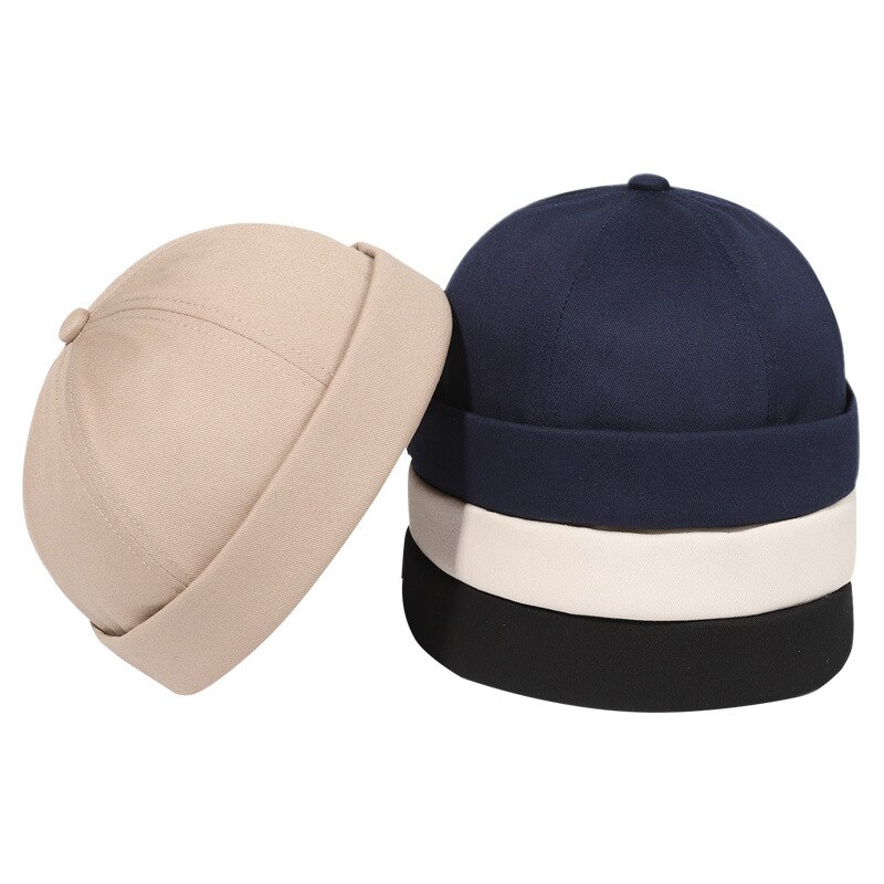 nuevos hombres y mujeres melón de cuero Sombrero estilo boina de lana Yuppie casero Beanie calle tendencia Hip-hop sombrero amantes melón redondo sombrero