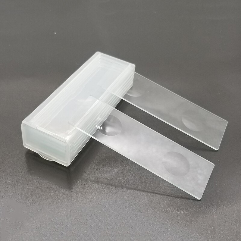 5 Pieces Blank Glass Slides Single Concave Double Concave Glass Slides Reusable for Biological Microscope Lab Equipment
