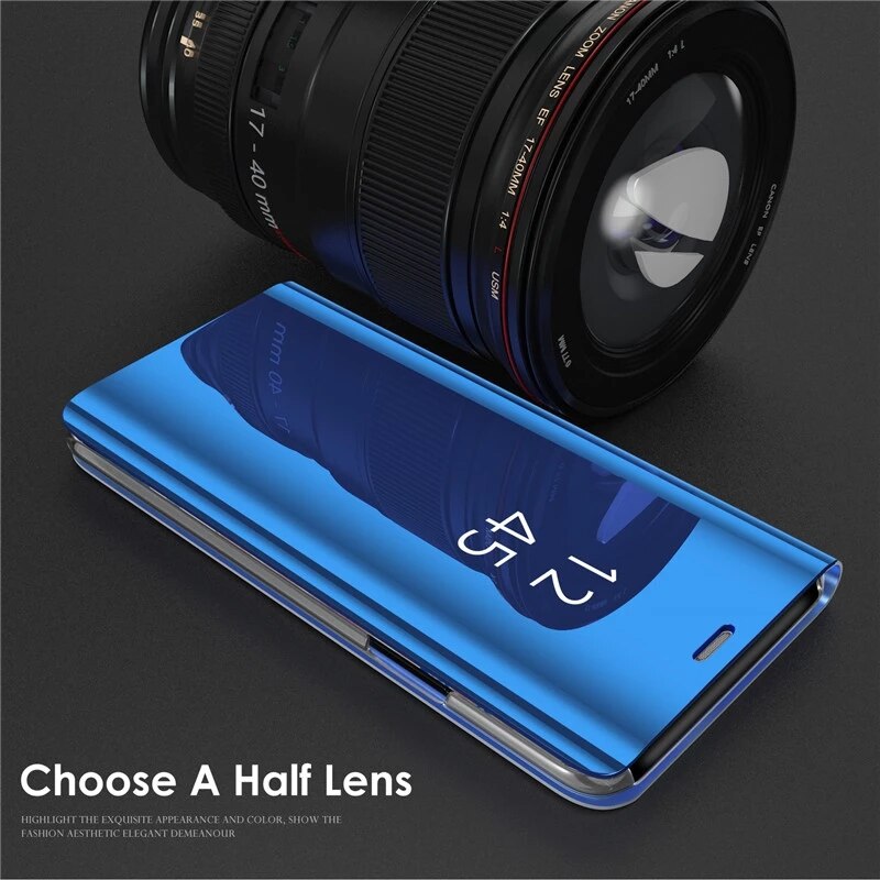 360° Smart Mirror Sleep Protective For Samsung Galaxy A03s A53 5G Case PC Flip Holder Shockproof Cover Samsong A 03s 53 A Fundas