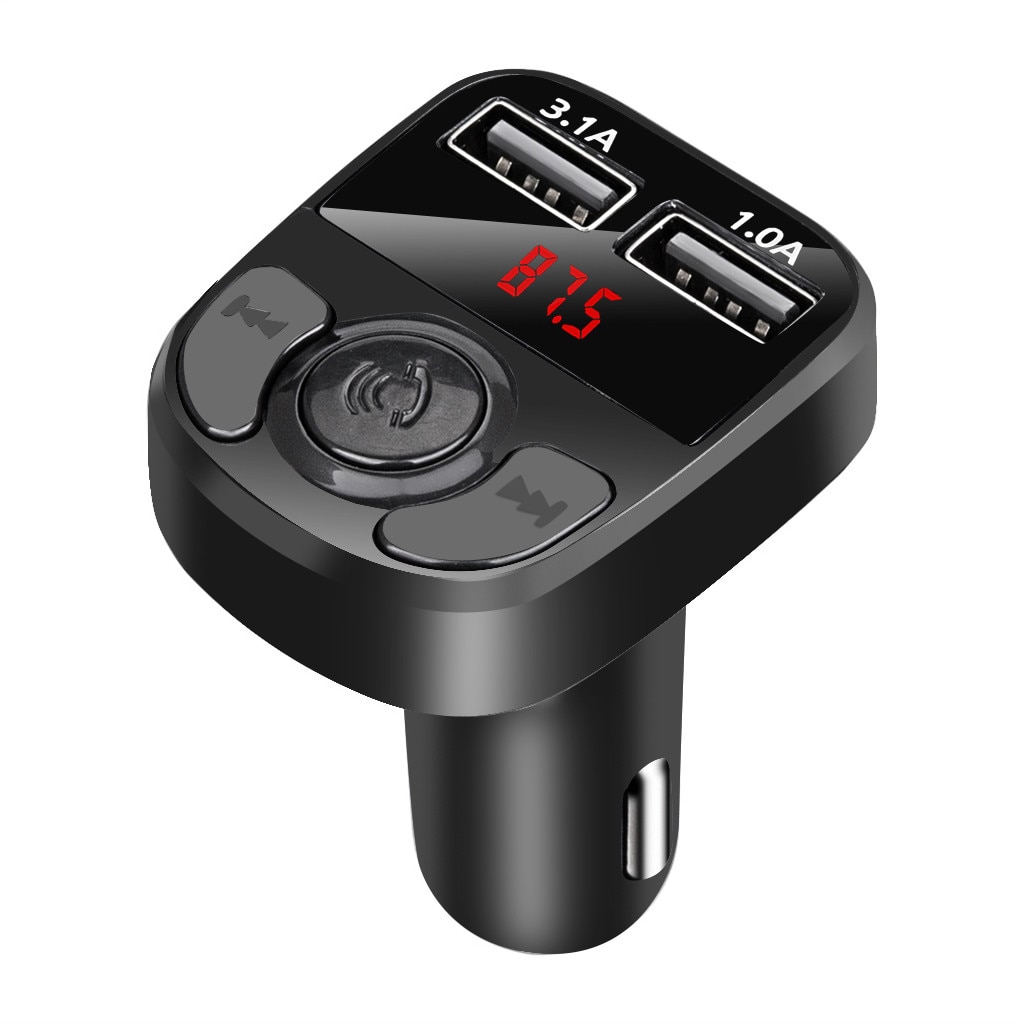 Carprie Bluetooth Fm-zender Aux Modulator Draadloze Handsfree Carkit Auto Audio MP3 Speler Quick Charge Dual Usb Car Charger