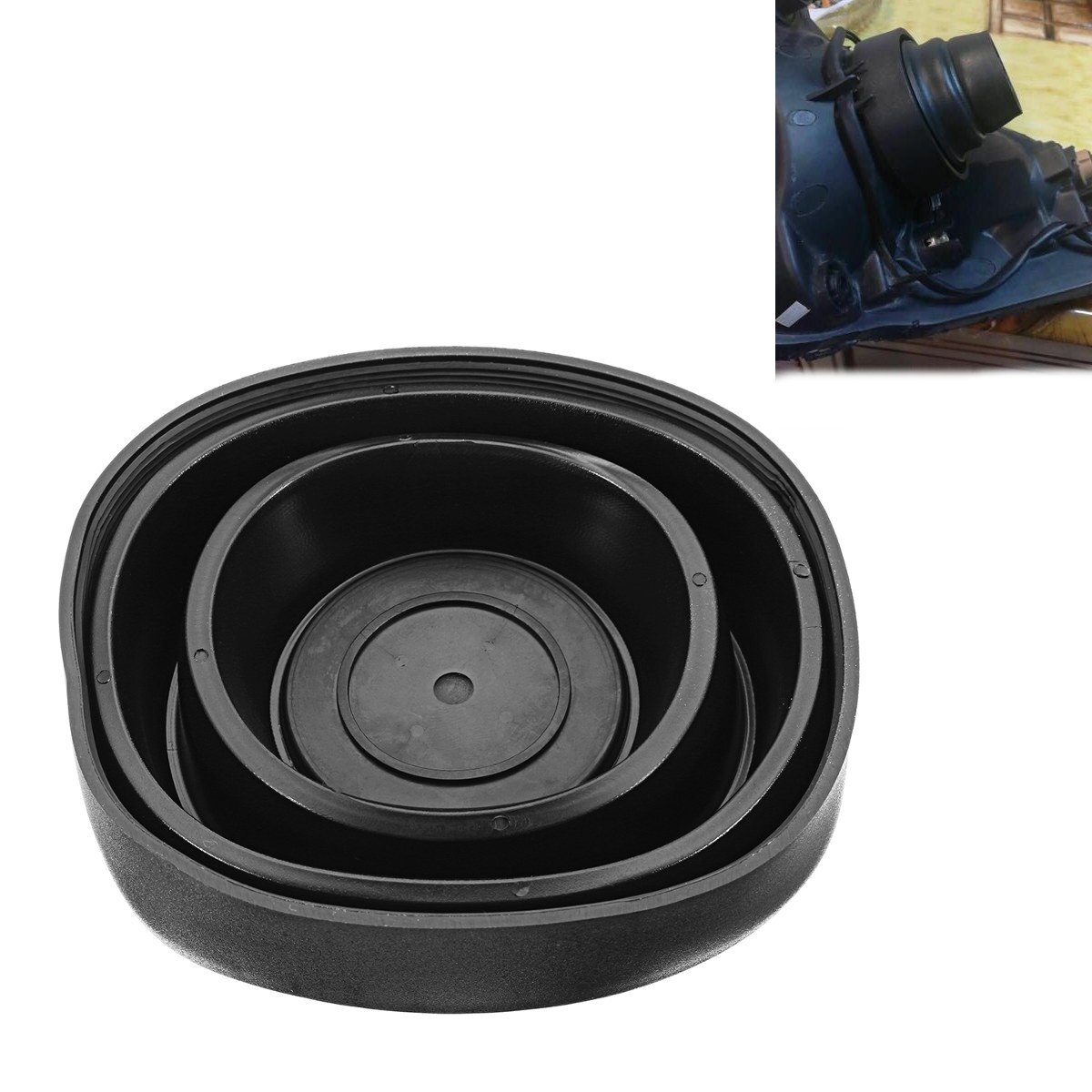 2 Stücke Für versteckt Scheinwerfer Abdeckung Auto LED-Licht Kappe Gummi Staubschutz Staubdicht für 55mm/70mm/80mm/90mm/95mm Scheinwerfer Universal-