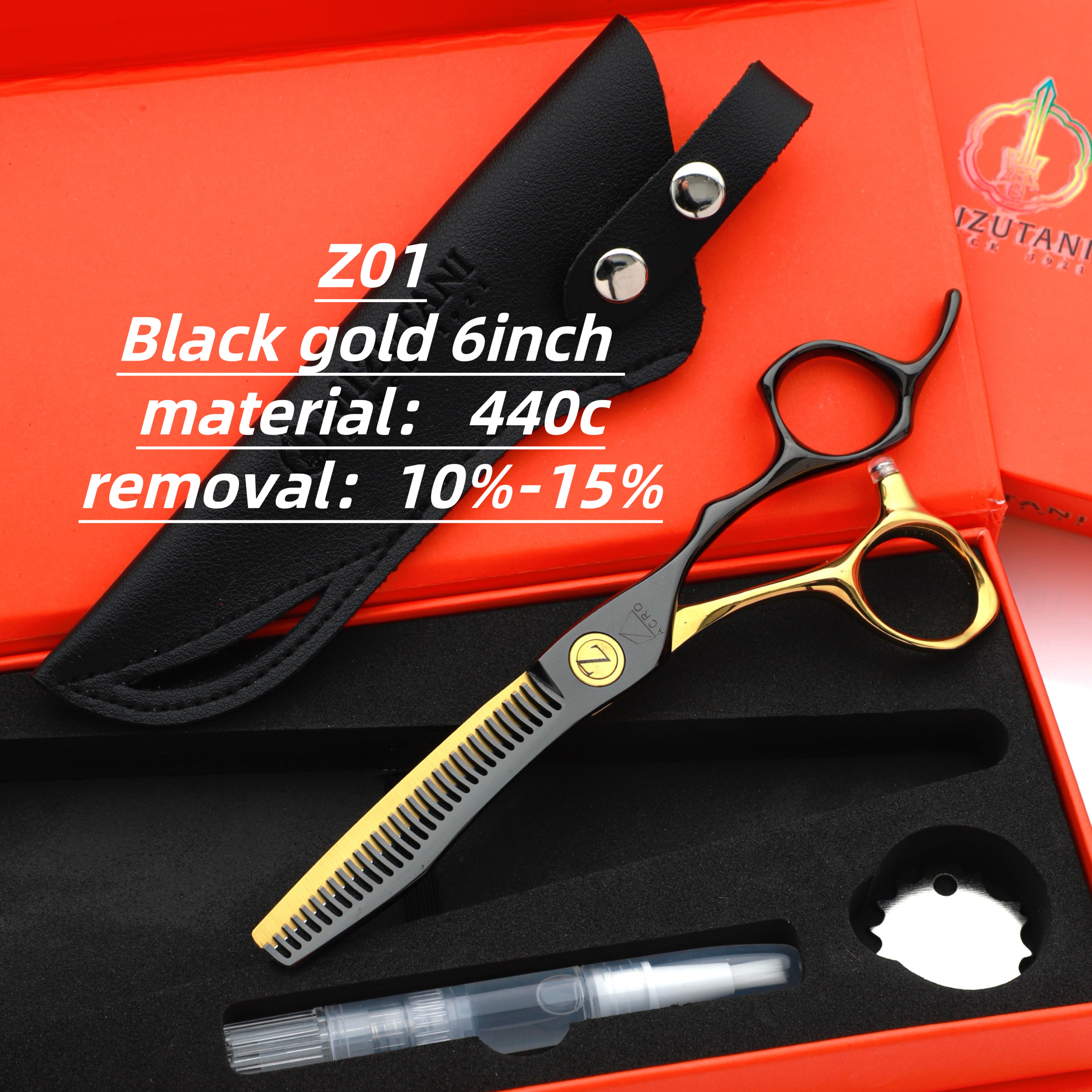 Kappersschaar 6 inch zwart schaar materiaal haarschaar kapperszaak kappersschaar gereedschap: Legergroen