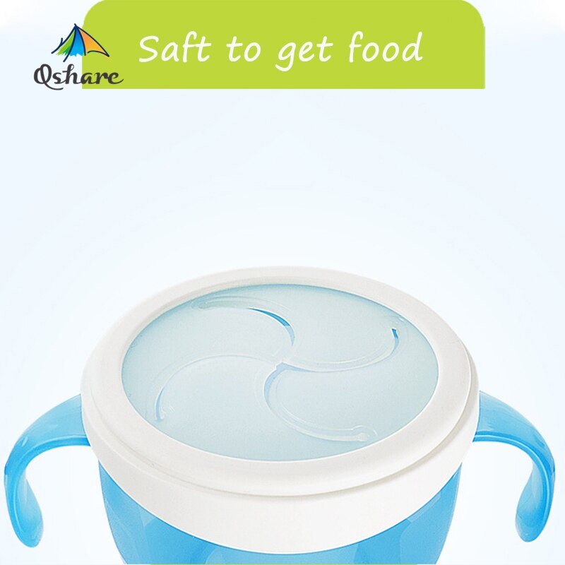Boîte à collations anti-fuite pour bébé, double poignée, bol à ventouse, récipient pour aliments, boîte à collations pour enfants, bébés et tout-petits
