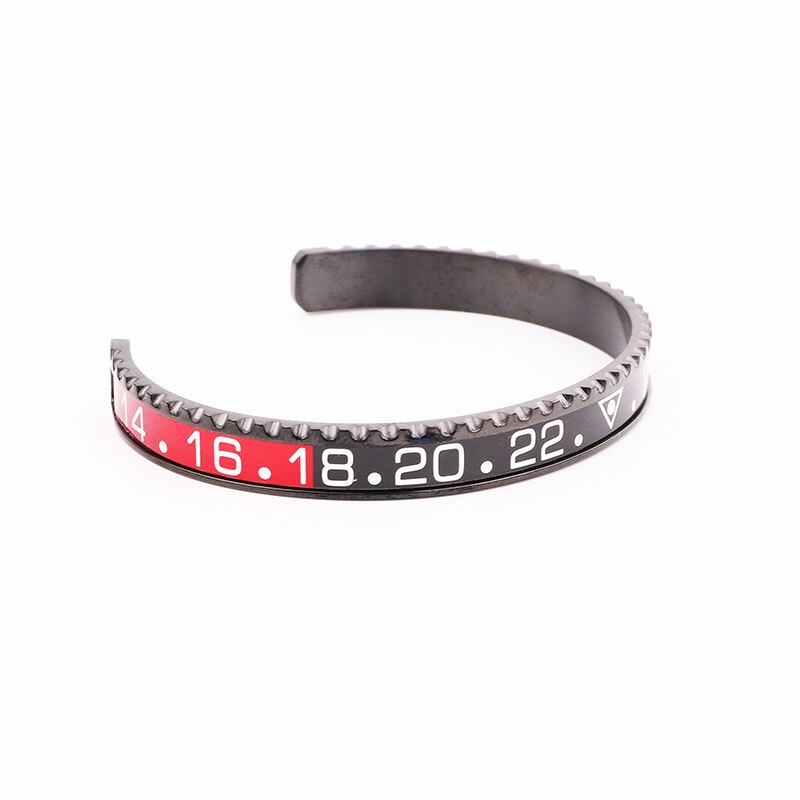 Bracciale rigido da uomo in acciaio inossidabile 316L con numeri di velocità in acciaio inossidabile 316L: 14