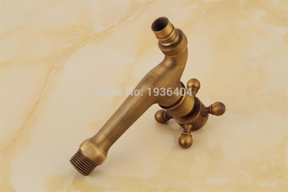Long Spout Laundry Faucet Antique Single Cold Washing Machine Taps Wall Mounted W203