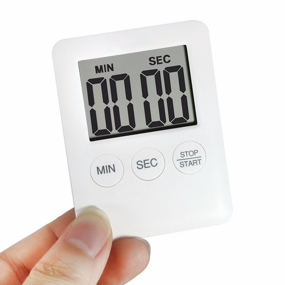 Digital Screen Kitchen Timer Large Display Digital Timer Square Cooking Count Up Countdown Alarm Clock Sleep Stopwatch Clock
