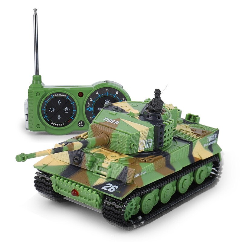 Mini tanque a Control remoto para niños, vehículo blindado, Panzer, 1:72, juguetes electrónicos: Default Title