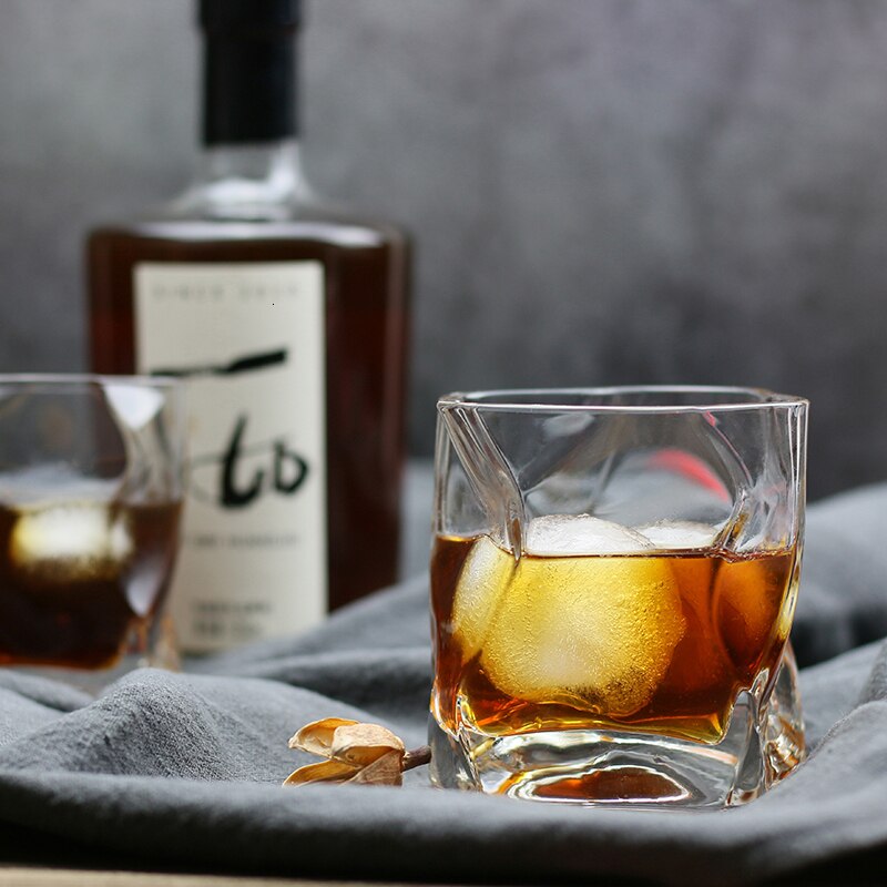 Japanese Irregular Crystal Whisky Old Fashioned Glass Free Ice Ball Mould Vodka Red Wine Tumbler Verre Whiskey XO