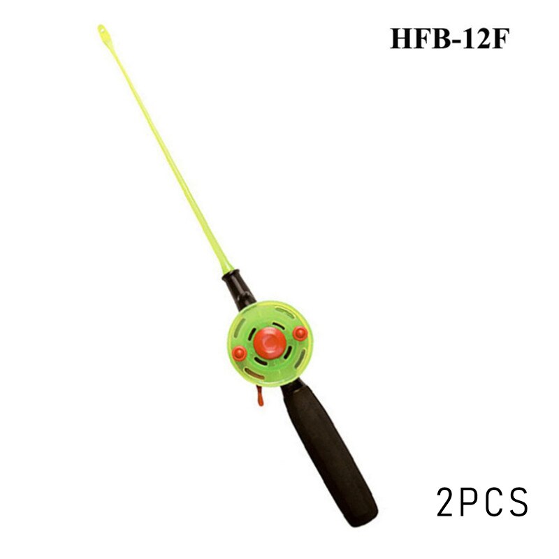 2pcs Portable Ice Winter Fishing Rod Reel Combos Spinning Lake Fishing Rod