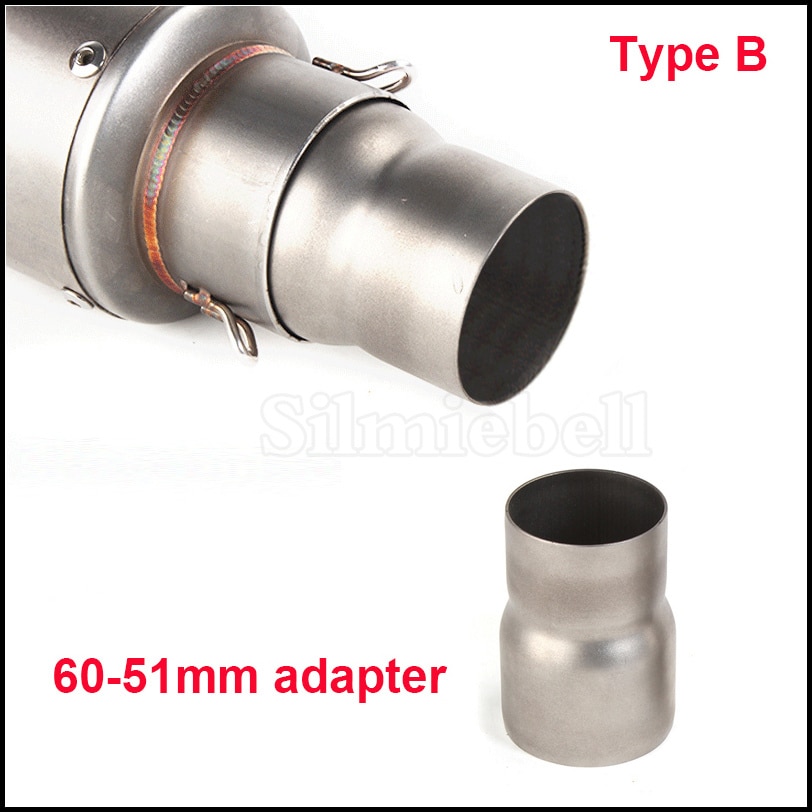 Yleinen moottoripyörän pakoputki 51-60mm 36-51mm hitsauspää keskiliitossovitin 60-51mm 51-38mm supistusliitin putki