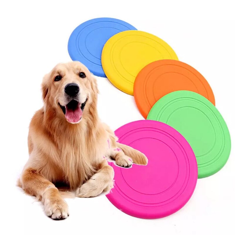 Fargerik leke for valp hund tallerken spill hunder leker store kjæledyr trening flying disk tilbehør fransk bulldog pitbull varer