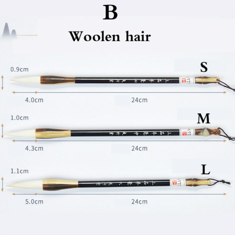 Wolf Hair Brush Pen Set Caligrafia High Grade Adult Calligraphy Brushes Pen Chinese Ink Painting Writing Brushes Set Tinta China