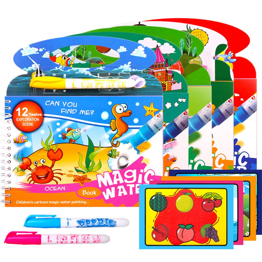Magic Water Schilderij Boek Kleurboek Kleuterschool Milieubescherming Kleur Schilderen Board Speelgoed Schilderen Kinderen