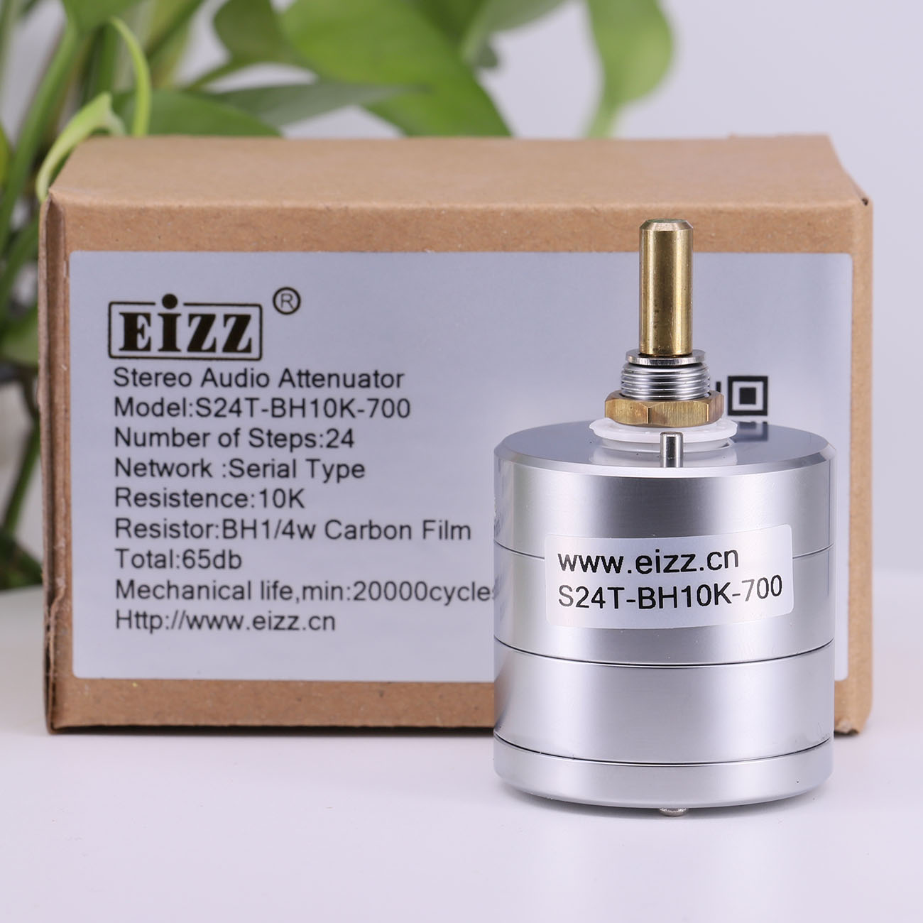 1PC EIZZ 2 Kanal Stereo 10K 25K 50K 100K 250K 24 Schritte Lautstärke Potentiometer Protokoll abgestufte Audio- Abschwächer Für Hifi Audio- DIY: gelb