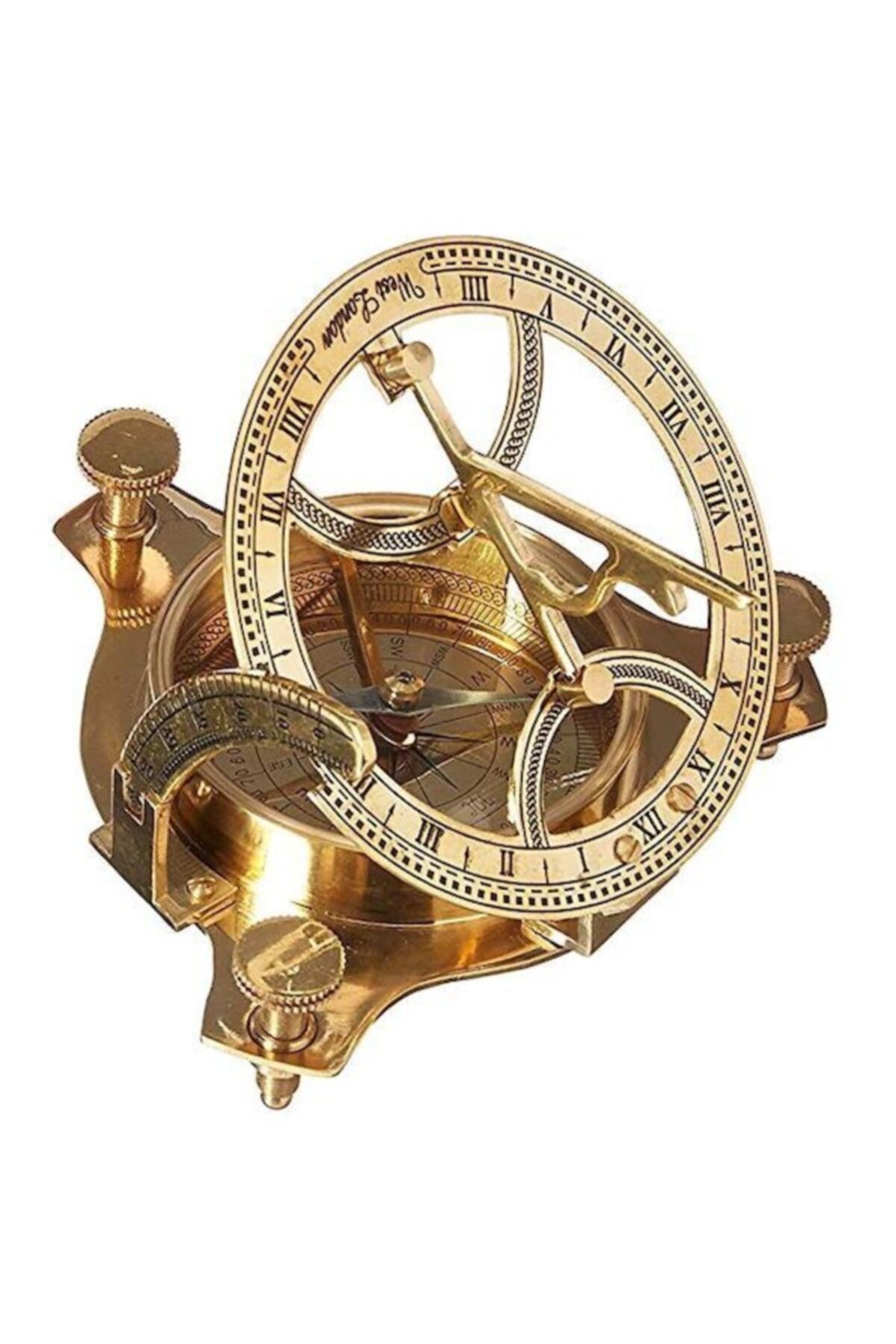 Compass with Sundial 12 cm Boat Large Size Sailor Brass Working Marine Anchor Navigation Sailor Seafarer